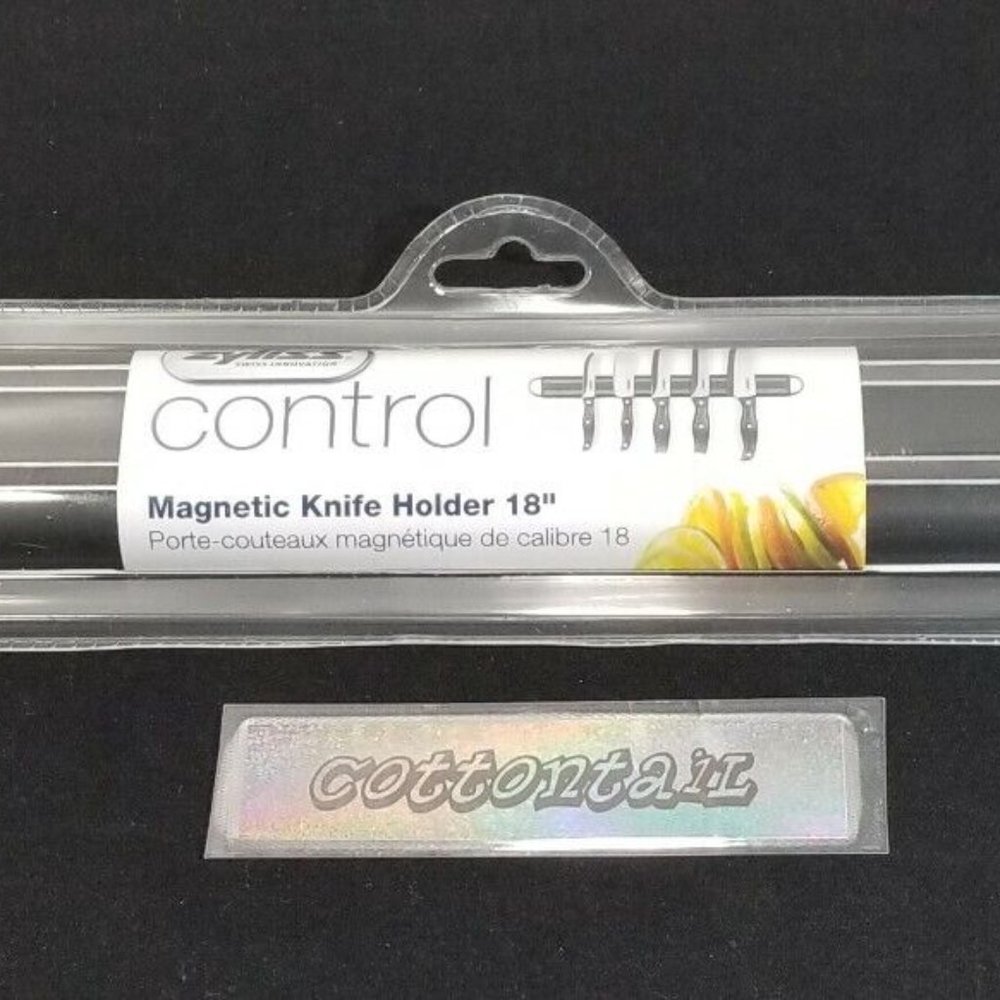 NEW Zyliss Resin & Chrome 18-Inch Magnetic Knife Bar
